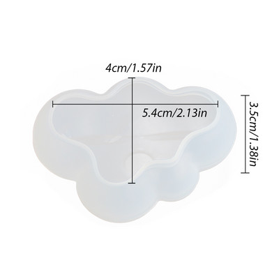 Pilveküünlavorm Silikoonvorm Armsad ehete seebi valmistamise tööriist Käsitsi valmistatud ehete valmistamise tööriist DIY seebivormide küünalde valmistamise tarvikud