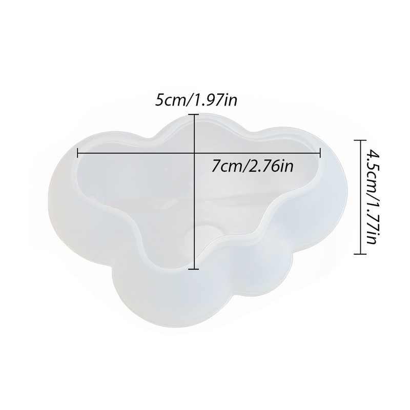 Pilveküünlavorm Silikoonvorm Armsad ehete seebi valmistamise tööriist Käsitsi valmistatud ehete valmistamise tööriist DIY seebivormide küünalde valmistamise tarvikud