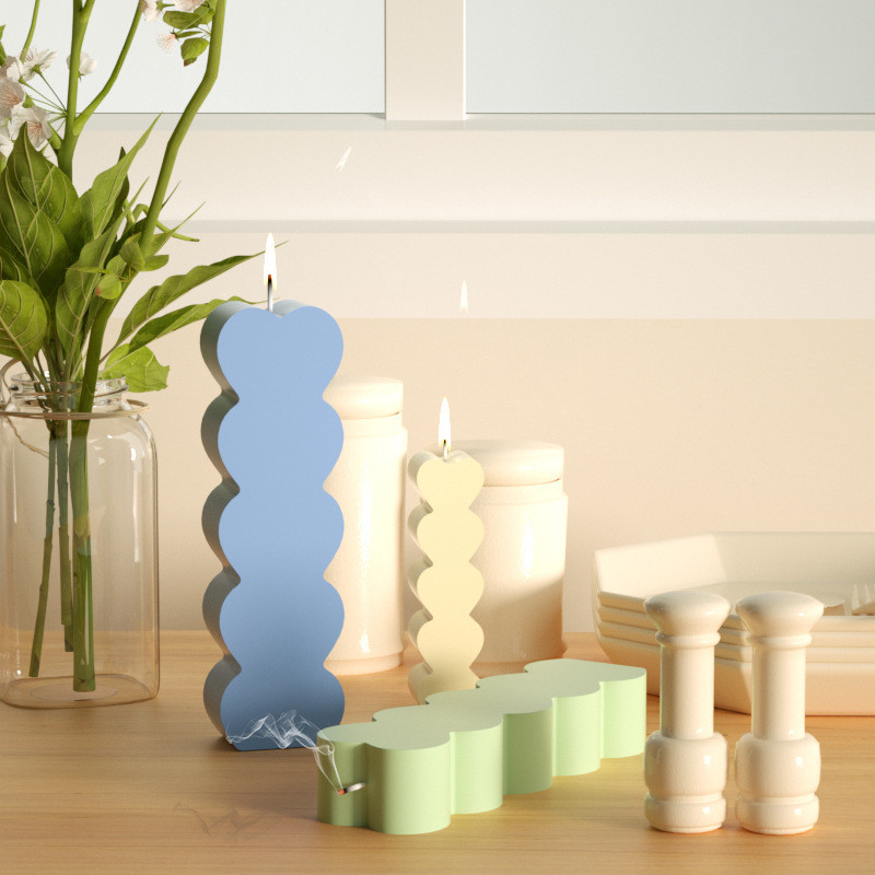 Kraušanas mīlestība silikona sveču veidne DIY sirds ziepju sveķu ģipsis, rīks ledus šokolādes veidnes mājas dekors Valentīna dienas dāvanas