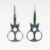 1Gb Izturīgs nerūsējošais tērauds Vintage klasiskās izšūšanas šķēres nagu mākslas ģitāras formas šķēres griezēji stila rīki