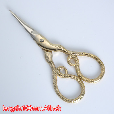 1 gab. Nerūsējošais tērauds Eiropas rokdarbu izšuvumi Antikvariāts Retro klasisks Vintage ziedu drēbnieks Šķēres šūšanas šķēres DIY instrumenti