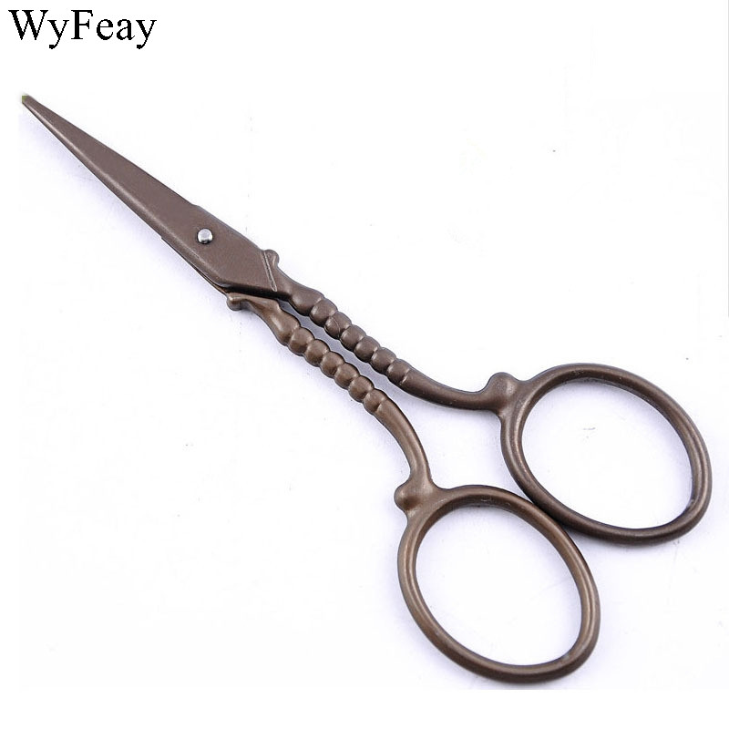 1 gab. Nerūsējošais tērauds Eiropas rokdarbu izšuvumi Antikvariāts Retro klasisks Vintage ziedu drēbnieks Šķēres šūšanas šķēres DIY instrumenti