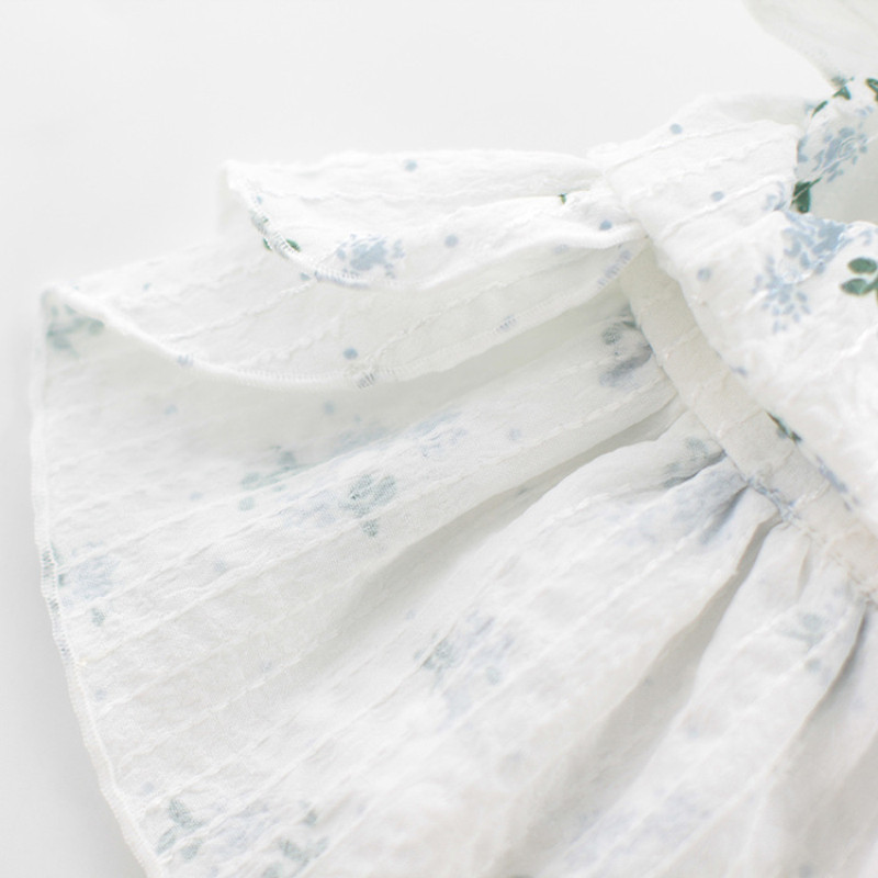 Jauka ziedu kleita sunim Vasaras kaķu suņu izstrādājumi Princeses svārki Yorkie Pomeranian Shih Tzu Maltas pūdelis Bišons šnaucers Apģērbs