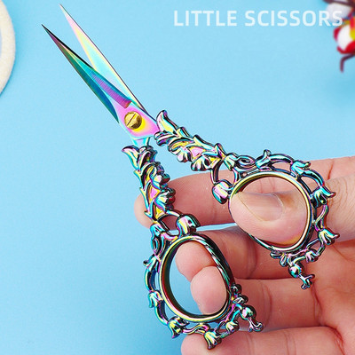 Retro Zakka Vintage šķēres DIY papīram Antīkas izšūšanas rīki šūšanai Drēbnieks diegu dzijas šķēres krustdūriena piederums