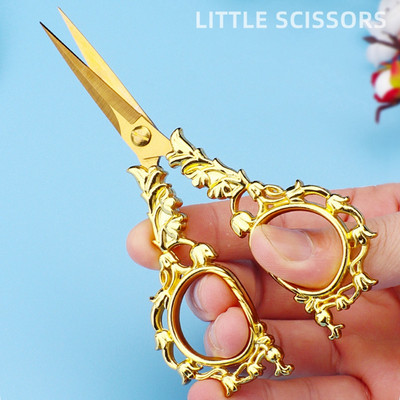 Retro Zakka Vintage šķēres DIY papīram Antīkas izšūšanas rīki šūšanai Drēbnieks diegu dzijas šķēres krustdūriena piederums