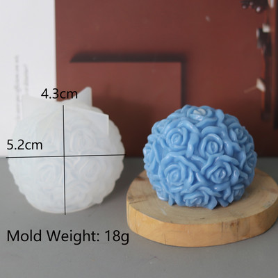 Множество стилове на цветна топка Силиконова форма за свещи Направи си сам ръчно изработен ароматен сапун, смола, мазилка, шоколадови занаяти, форми за домашен сватбен декор