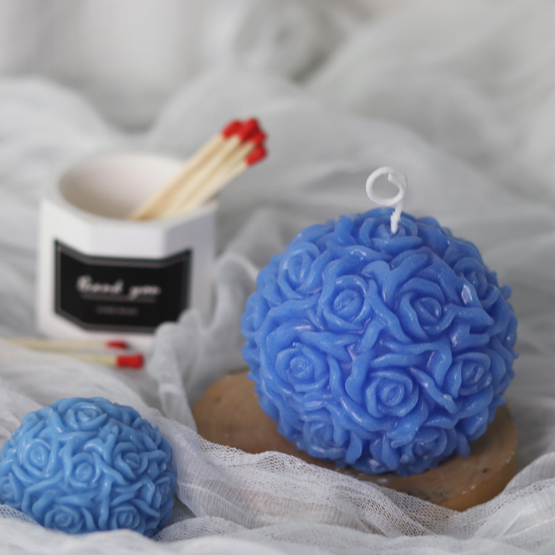 Множество стилове на цветна топка Силиконова форма за свещи Направи си сам ръчно изработен ароматен сапун, смола, мазилка, шоколадови занаяти, форми за домашен сватбен декор