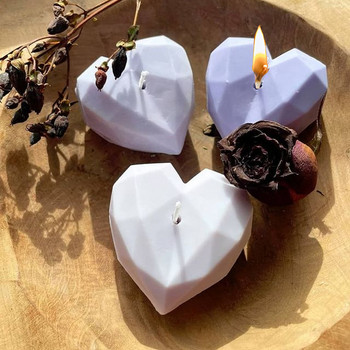 Ароматизирана свещ във формата на сърце Силиконова форма за любовник Ръчно изработен подарък Ароматна свещ Сапун Мус Шоколад Инжекционна форма Домашен декор