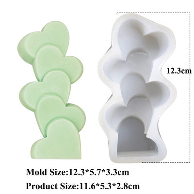 Širdies formos kvapni žvakė silikoninė forma mėgėjams rankų darbo dovanų aromato žvakių muilo putėsiai šokolado įpurškimo formos namų dekoras