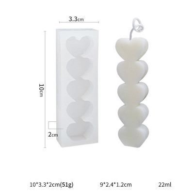 Širdies formos kvapni žvakė silikoninė forma mėgėjams rankų darbo dovanų aromato žvakių muilo putėsiai šokolado įpurškimo formos namų dekoras