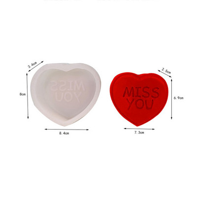 Širdies formos kvapni žvakė silikoninė forma mėgėjams rankų darbo dovanų aromato žvakių muilo putėsiai šokolado įpurškimo formos namų dekoras