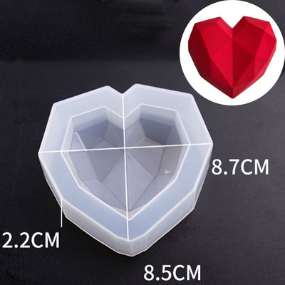 Širdies formos kvapni žvakė silikoninė forma mėgėjams rankų darbo dovanų aromato žvakių muilo putėsiai šokolado įpurškimo formos namų dekoras