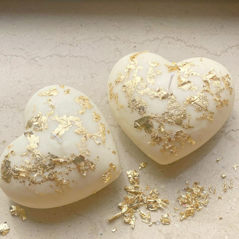 Širdies formos kvapni žvakė silikoninė forma mėgėjams rankų darbo dovanų aromato žvakių muilo putėsiai šokolado įpurškimo formos namų dekoras