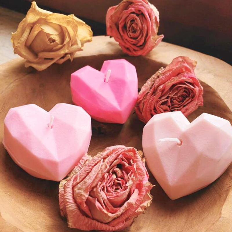 Širdies formos kvapni žvakė silikoninė forma mėgėjams rankų darbo dovanų aromato žvakių muilo putėsiai šokolado įpurškimo formos namų dekoras