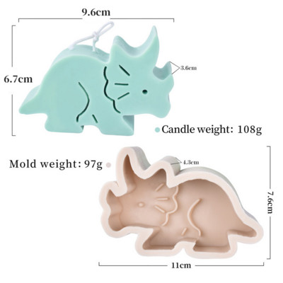 DIY dinozauru sērija aromterapijas sveces silikona veidne, dažādi ar rokām darināti dzīvnieku piederumi 3D sveču komplekti rakstāmgalda dekorācijas artefakts
