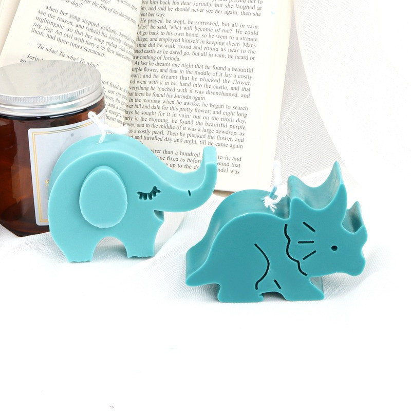 DIY dinozauru sērija aromterapijas sveces silikona veidne, dažādi ar rokām darināti dzīvnieku piederumi 3D sveču komplekti rakstāmgalda dekorācijas artefakts