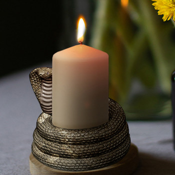 DIY Cobra Candlestick Epoxy Resin Mold Snake Shaped Candle Holder Βάζα κατασκευής κεριών σιλικόνης Mold Craft Supplies Διακόσμηση σπιτιού