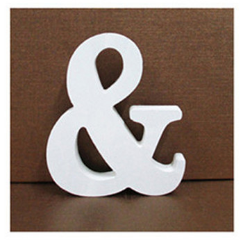 1 бр. 15 см бяла дървена буква от английска азбука Направи си сам персонализирано име Дизайн Арт Занаят Свободностоящо сърце Сватбени инструменти за домашен декор