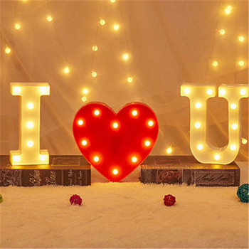 Διακοσμητικά γράμματα LED Νυχτερινός Φωτισμός Γάμος Αγάπη Χωρίς Μπαταρία Πρόταση εξομολόγησης Στολισμός Μεγάλα Διακοσμητικά Γράμματα.