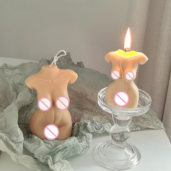 Абстрактно човешко тяло Силиконова форма за свещи 3D Мъж Жена Смола Форма Направи си сам Ароматизирани свещи за дома Консумативи за свещи Форма