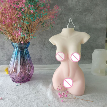 Абстрактно човешко тяло Силиконова форма за свещи 3D Мъж Жена Смола Форма Направи си сам Ароматизирани свещи за дома Консумативи за свещи Форма