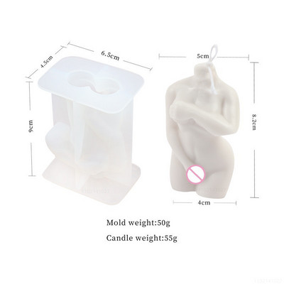 Αφηρημένο καλούπι κεριών σιλικόνης ανθρώπινου σώματος 3D Καλούπι Ρητίνης Άνδρας Γυναίκα DIY Home Αρωματικό Κερί Κατασκευής Προμήθειες Καλούπι κεριών