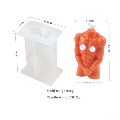 Αφηρημένο καλούπι κεριών σιλικόνης ανθρώπινου σώματος 3D Καλούπι Ρητίνης Άνδρας Γυναίκα DIY Home Αρωματικό Κερί Κατασκευής Προμήθειες Καλούπι κεριών