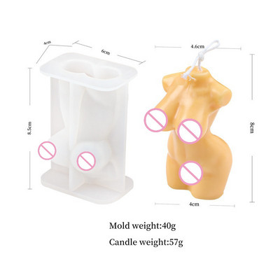 Αφηρημένο καλούπι κεριών σιλικόνης ανθρώπινου σώματος 3D Καλούπι Ρητίνης Άνδρας Γυναίκα DIY Home Αρωματικό Κερί Κατασκευής Προμήθειες Καλούπι κεριών