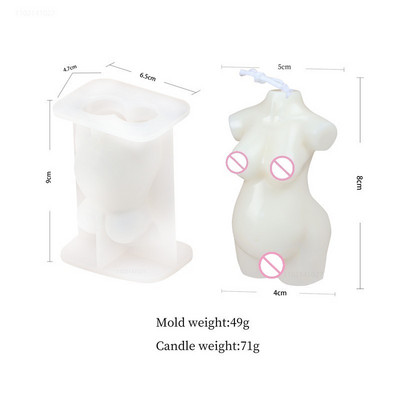 Αφηρημένο καλούπι κεριών σιλικόνης ανθρώπινου σώματος 3D Καλούπι Ρητίνης Άνδρας Γυναίκα DIY Home Αρωματικό Κερί Κατασκευής Προμήθειες Καλούπι κεριών