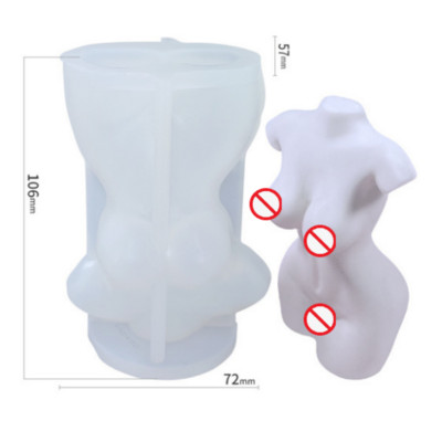 Αφηρημένο καλούπι κεριών σιλικόνης ανθρώπινου σώματος 3D Καλούπι Ρητίνης Άνδρας Γυναίκα DIY Home Αρωματικό Κερί Κατασκευής Προμήθειες Καλούπι κεριών