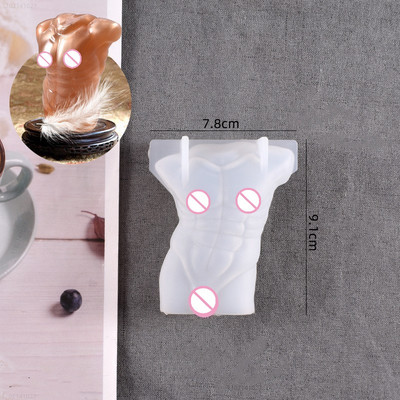 Αφηρημένο καλούπι κεριών σιλικόνης ανθρώπινου σώματος 3D Καλούπι Ρητίνης Άνδρας Γυναίκα DIY Home Αρωματικό Κερί Κατασκευής Προμήθειες Καλούπι κεριών