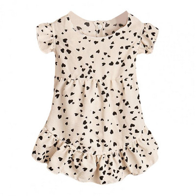 Kaķa kleita mājdzīvnieku suns princeses kleita omulīga pogām kucēna kleita ar sirds apdruku vasarā ikdienas valkāšanai