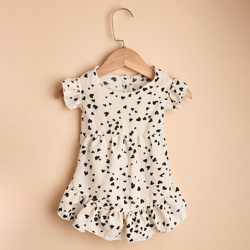 Kaķa kleita mājdzīvnieku suns princeses kleita omulīga pogām kucēna kleita ar sirds apdruku vasarā ikdienas valkāšanai