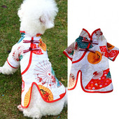 Lemmikloomakleit Stiilne ketaspandlaga Lemmikloomariided Koerakleit Kevadsuvi Cheongsami riided peorõivad