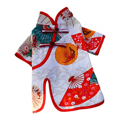 Lemmikloomakleit Stiilne ketaspandlaga Lemmikloomariided Koerakleit Kevadsuvi Cheongsami riided peorõivad