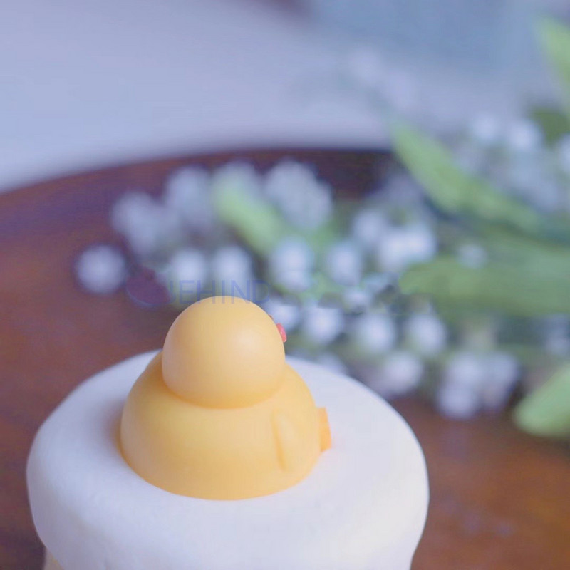 Cute Fat Mini Duck Shape 3D silikona veidne Sveču veidne sveču izgatavošanai Fondant kūkas veidne Ziemassvētku silikona veidne