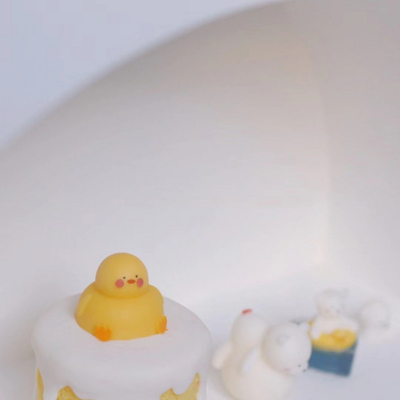 Cute Fat Mini Duck Shape 3D silikona veidne Sveču veidne sveču izgatavošanai Fondant kūkas veidne Ziemassvētku silikona veidne