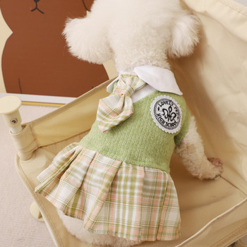 Дрехи за домашни любимци JK Пуловер Рокля Corgi Chihuahua Princess Kwaii Dress Jk Cotton Dog Fancy Clothes Costume Удобни котешки дрехи