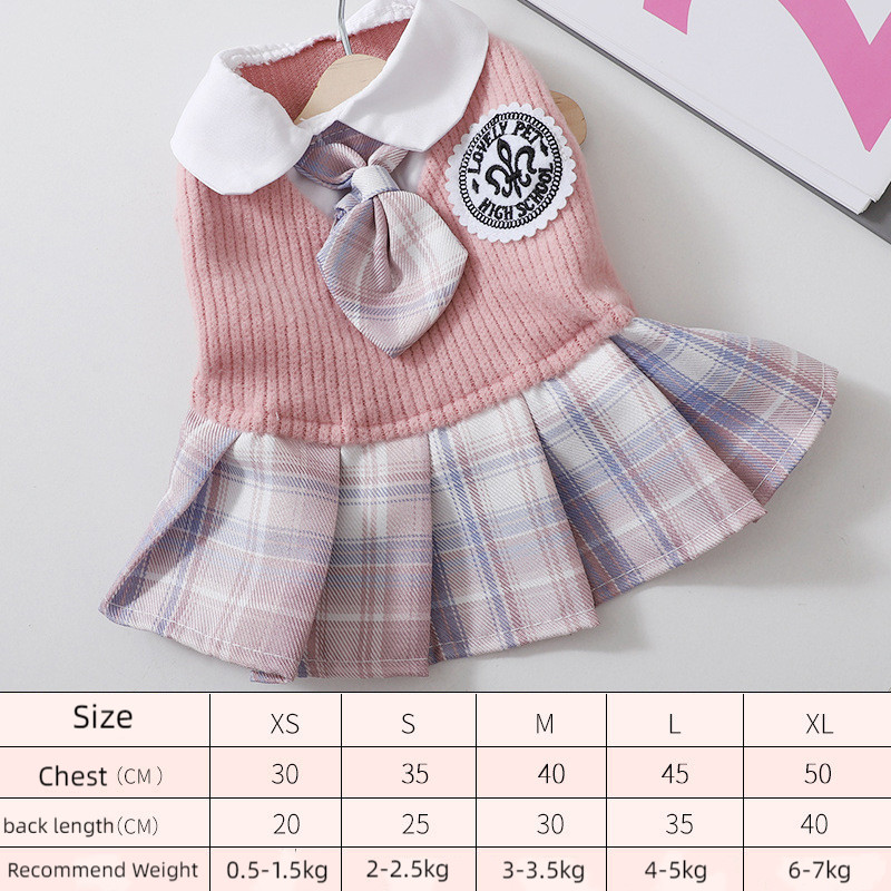 Îmbrăcăminte pentru animale de companie Rochie de pulover JK Rochie Corgi Chihuahua Prințesă Kwaii Rochie Jk Bumbac pentru câini Haine fantezie Costum Haine confortabilă pentru pisici