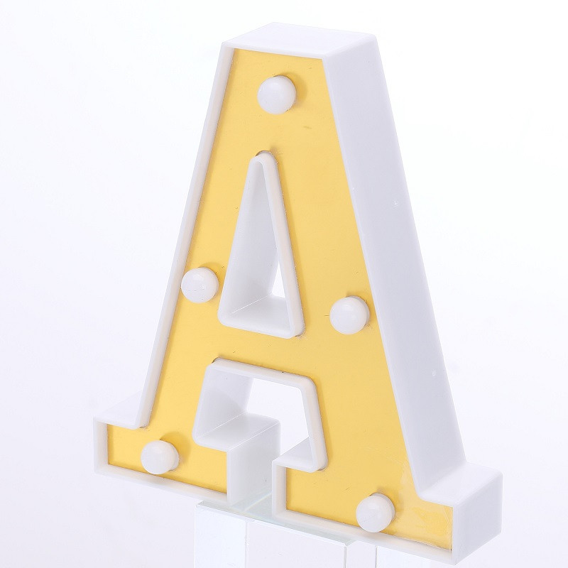 16 cm zelta gaišs 26 angļu LED burtu nakts gaisma alfabēta ciparu lampa Ziemassvētku kāzu dzimšanas dienas ballīte Ierosināt dekorāciju