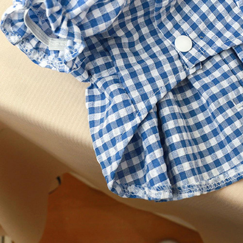 Koera kleit lemmiklooma seelik hingav ruuduline polüester õunad kaelarihm puudlile