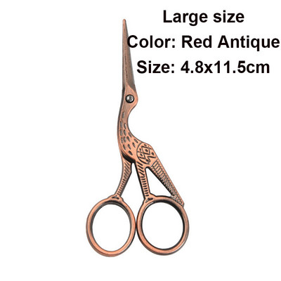 1Gb Vintage Stork formas šūšanas šķēres nerūsējošā tērauda drēbnieka šķēres Šujam šķēres izšūšanai šūšanai DIY amatniecības mākslas darbs