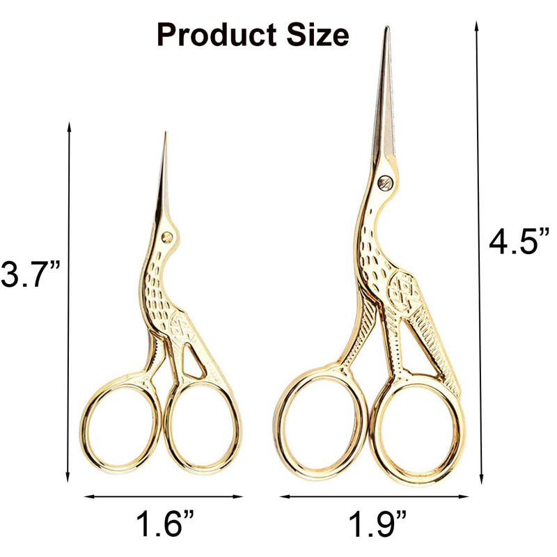 1Gb Vintage Stork formas šūšanas šķēres nerūsējošā tērauda drēbnieka šķēres Šujam šķēres izšūšanai šūšanai DIY amatniecības mākslas darbs