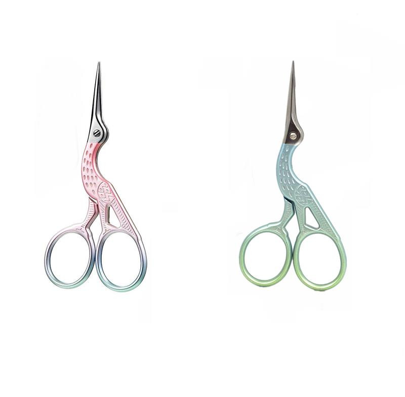 Retro Crane Mouth Tailor Šķēres nerūsējošais tērauds Izturīgas formas šūšana Izšūšana Krustdūriens diegu griešana DIY audumu šķēres