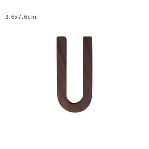 Litere decorative de perete din nuc negru Combinație de numere Adeziv de perete DIY Litere de decorare Numerele casei Alfabetul englezesc