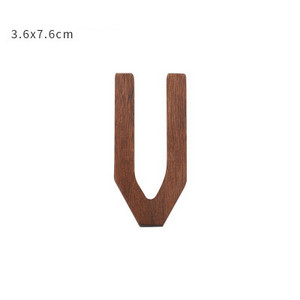 Litere decorative de perete din nuc negru Combinație de numere Adeziv de perete DIY Litere de decorare Numerele casei Alfabetul englezesc