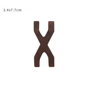 Litere decorative de perete din nuc negru Combinație de numere Adeziv de perete DIY Litere de decorare Numerele casei Alfabetul englezesc