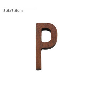 Litere decorative de perete din nuc negru Combinație de numere Adeziv de perete DIY Litere de decorare Numerele casei Alfabetul englezesc