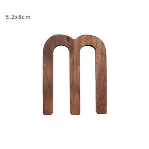 Litere decorative de perete din nuc negru Combinație de numere Adeziv de perete DIY Litere de decorare Numerele casei Alfabetul englezesc