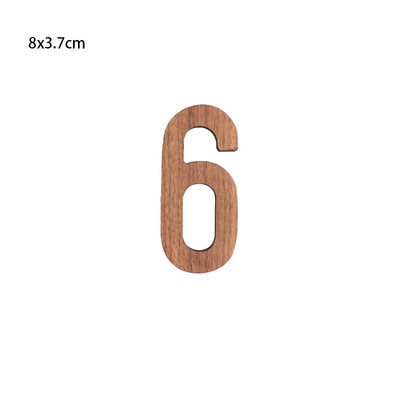 Litere decorative de perete din nuc negru Combinație de numere Adeziv de perete DIY Litere de decorare Numerele casei Alfabetul englezesc